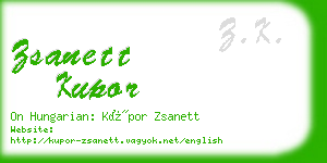 zsanett kupor business card